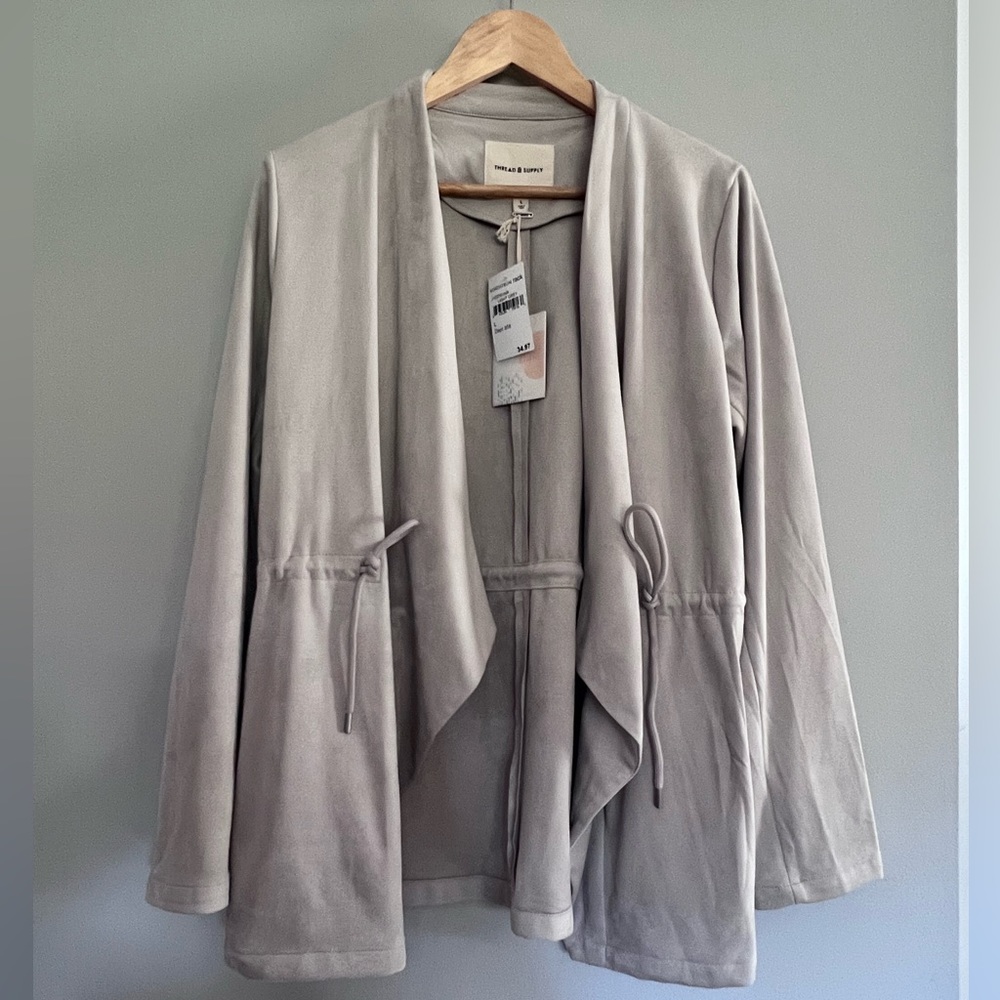Thread & Supply faux suede jacket. Size Large
